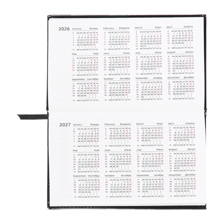 Purple dated pocket 2025, 155 x 95mm 64 sheets, Devente.Matrix, solid cover to leatherette with foam, embossing, block 70, black-6