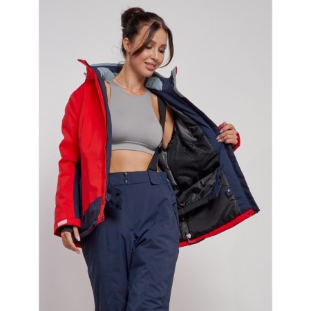 Ski jacket female winter, size 52, red color-11