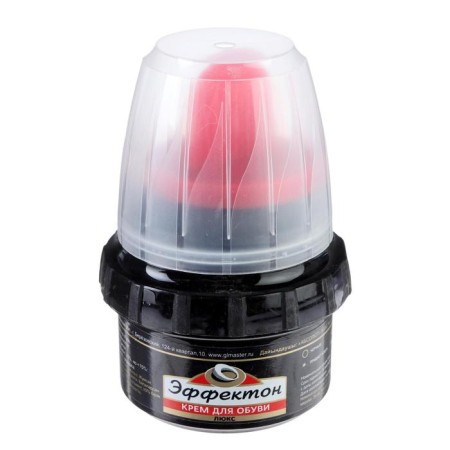 Cream in a bank with a sponge, 50 ml, black "effecton"