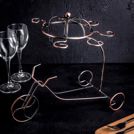 Bottle stand with a holder for glasses of the Dolyan, 34 × 24 × 30 cm-1