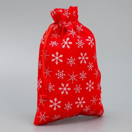 Bag gift canvas "Snowflake Parade", 16 x 24 cm +/- 1.5 cm, New Year-2