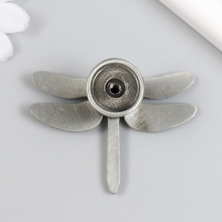 Pen for the casket Metal "Dragonfly" aged silver 4.7x6 cm-2