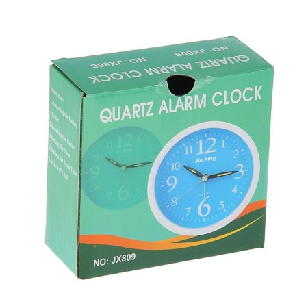 Clock - desktop an alarm clock, discrete move, 10 x 10 cm, aa-2