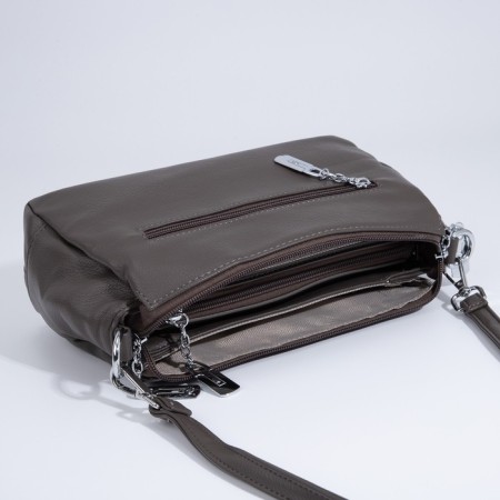 Cross-Bodi Bag on a zipper, dark gray color-6