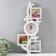 Multipher with clock "Flower" plastic, 3 photos, 10x10/3 pcs, col. white