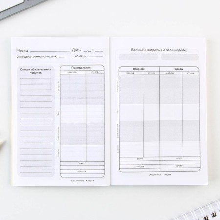 Smart notebook for finance planning "Cat", A6 format, 68 sheets.-5