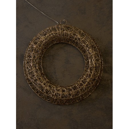 Figure Light "Wreath", 30x30x5 cm, 20 LED, AAX2 batteries (not in set.), Glows warm white-1