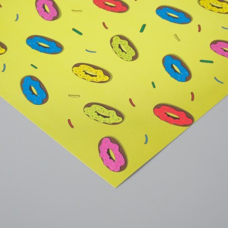 Scrapbooking paper "Donuts" density 180 grams set 5 pcs 30.5x32 cm-3