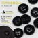 Button 4 punctures, d = 15 mm, black color