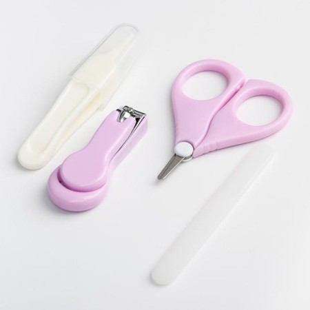 Child care set, 4 items, purple color