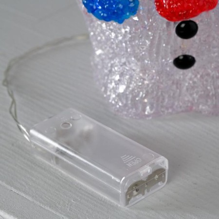 LED figure "Snowman" 11 × 22 × 11 cm, acrylic, 24 LED, AAX2 batteries (not in the kit), white glow-2