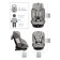 AMAROBABY BRILLANT, ISOFIX fastening, class D, group 0+/1/2/3 (0-36 kg), gray gray