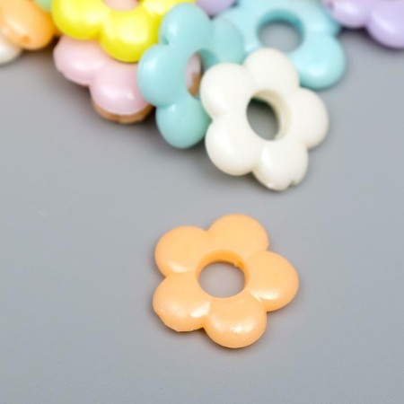 Beads for creativity plastic "Pastel colors" set 20 grams 0.4x1.8x1.8 cm-1