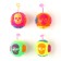 Ball "Skull", light, with a squeak, MIX color