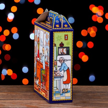 Gift box "Retro New Year" 16.8 x 7 x 25 cm-3
