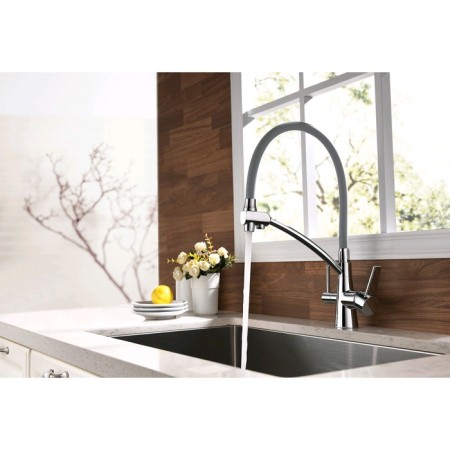 LEMARK COMFORT LM3071C-GRAY kitchen mixer, with tap for drinking water, chrome, gray-2