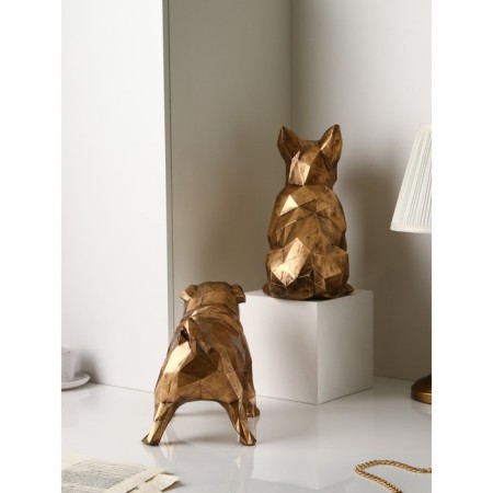 A set of figures "Bulldog", geometry, polystone, 34 cm, color gold-1