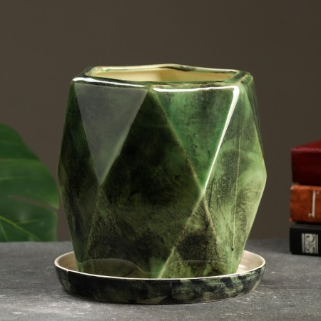 Set of pots 3pcs. "Crystal" green: 7.4 l, 3.9 l, 0.6 liters-2