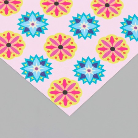 Scrapbooking paper "Kaleidoscope" density 180 grams set 10 pcs 15.5x17 cm-3