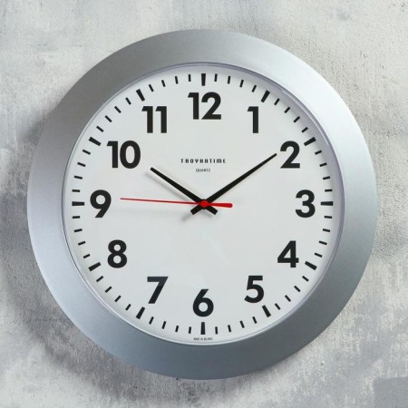 Wall clock, series: classic, D-30 cm, silver rim
