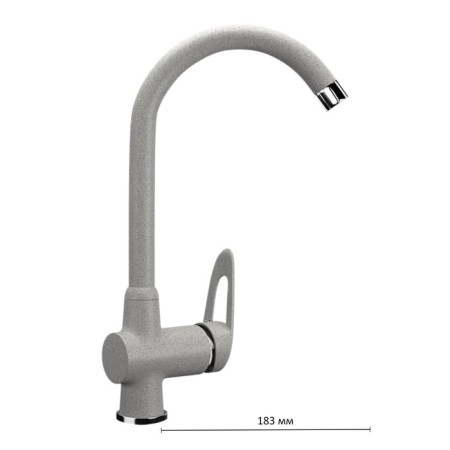 Kitchen mixer Ulgran U006-310, gray color
