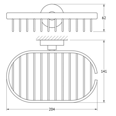 Red-cutting shelf, width 21 cm, chrome-1