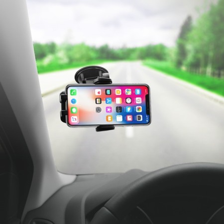 Hoco CA31 car holder, suction cup, black-7