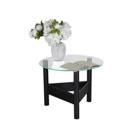 Table Journal Sout 9s, 650x650x490, Black/Transparent-2