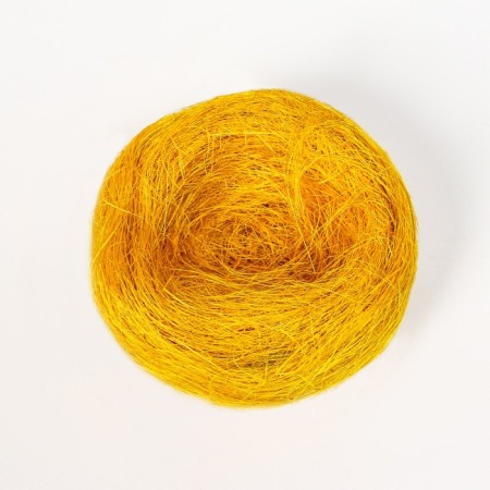 Nest, painted straw, 10 cm, mix of flowers-4