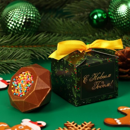 New Year. Chocolate bomb with Marshmallow "New Year", milk chocolate, 38 g