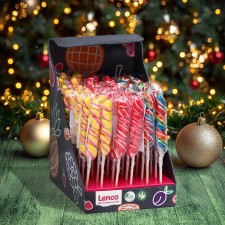 Caramel Lhenzovaya Lenco, “spiral”, taste of melon, raspberries, bable, 15 g