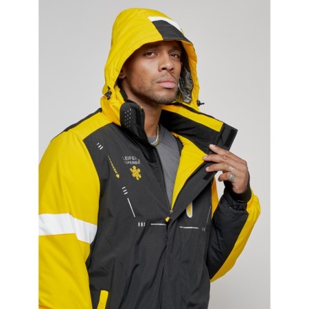 Ski costume male winter, size 50, yellow color-11