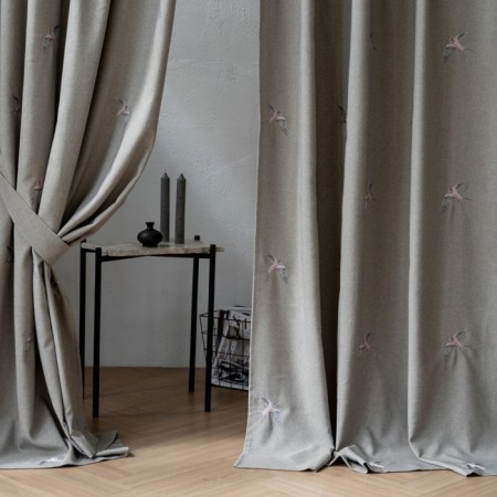 A set of curtains with Mary's selection, size 145x280 cm, beige-gray color, 2 pcs-2