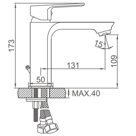 Accoona A90126F shell mixer, single -leaf, pour 131 mm, black-6