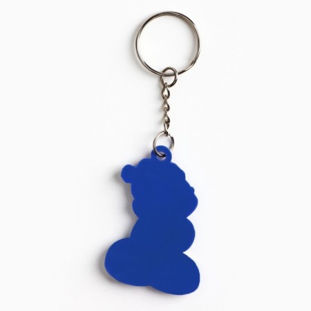 New Year keychain, for keys, rubber "New Year", mix, 4 pcs-17