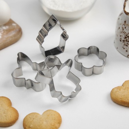 A set of forms for cutting the cookie "Summer", 20 pcs, chrome color-1