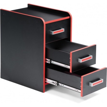 Hannah LDSP computer table, black/red 33x50x60 cm-3