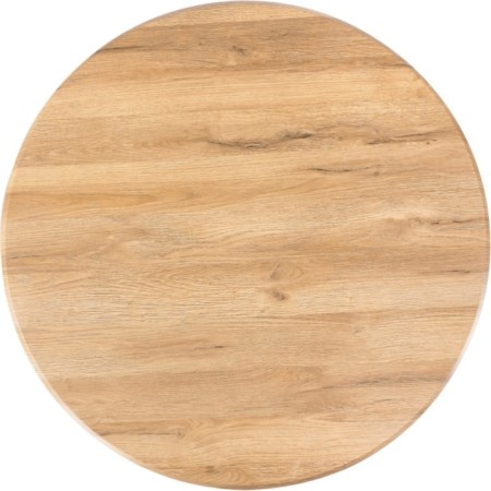 Wooden Abyilin Table Metal, Oak Votan/Black 90x90x76 cm-4