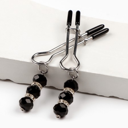 BDSM Assessoire Okopoki, sticks of steam with beads, metal, plastic, black-2