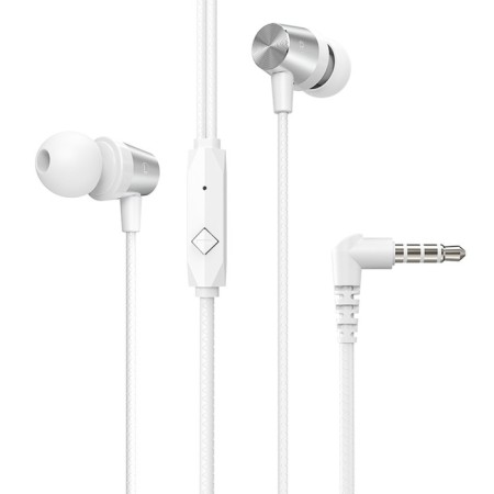 Hoco M79 headphones, wired, vacuum, microphone, jack 3.5 mm, 1.2 m, white-1
