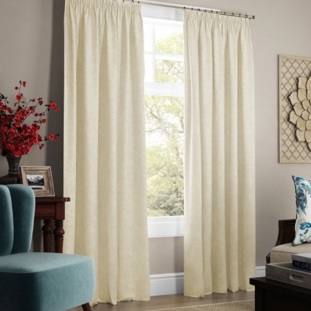 Set of curtains "Soft", size 145 x 270 cm - 2 pcs, grab - 2 pcs, creamy color