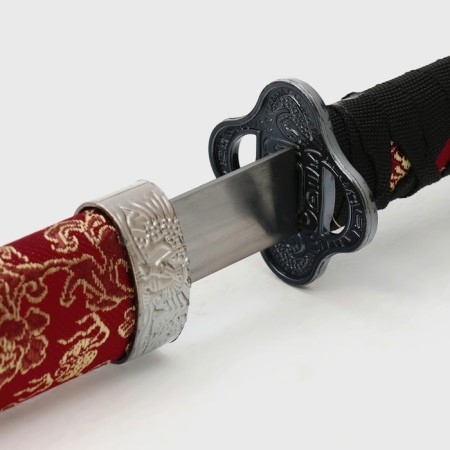 Souvenir weapon "Katana on the stand", Flower pattern on the scabbard, 89cm-4