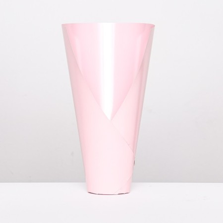 Floristic cone without a bottom, folding, pink, 32x30cm
