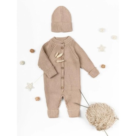 Knitted Knot Killed with Pure Love Tot hat, height 74 cm, beige color-11