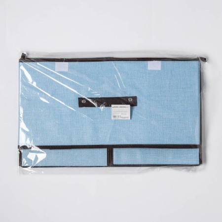 Stelly box for storage with a double lid "Teri", 50 × 30 × 25 cm, blue color-3