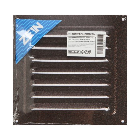Ventilation grate Zein luxury RM1717M, 175x175 mm, with a grid, metal, copper antique-7