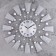 Watch walls, series: openwork, "Mirror points", D-40 cm, dial 12 cm