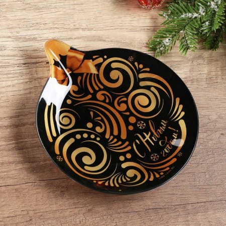 A plate with a nose "Happy New Year", 15.4 x 18 cm-2
