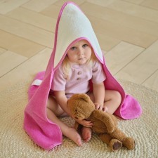 Toward Tensor Corner I, 75x75 cm, milk/pink color, 100% cotton, 360 g/m2