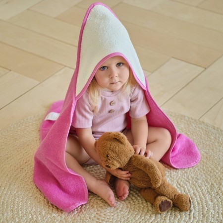 Toward Tensor Corner I, 75x75 cm, milk/pink color, 100% cotton, 360 g/m2